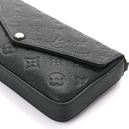 Louis Vuitton Empreinte Pochette Felicie Chain Wallet Black 14 of 15