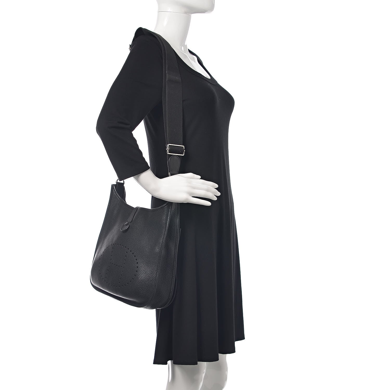 Hermes Taurillon Clemence Evelyne III PM Black 2 of 11