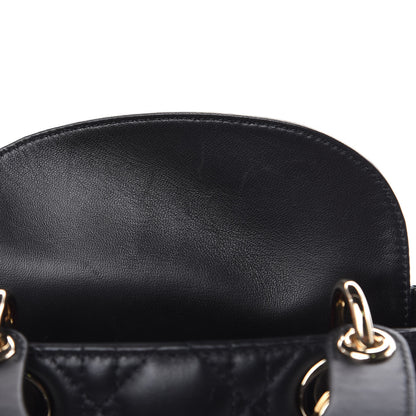 Christian Dior Lambskin Cannage Mini Lady Dior Black 11 of 11