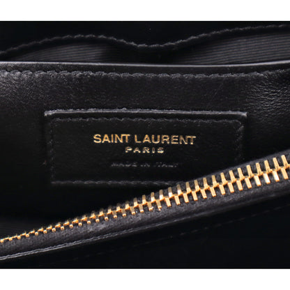 Saint Laurent Calfskin Y Quilted Monogram Small Loulou Chain Satchel Black 8 of 11