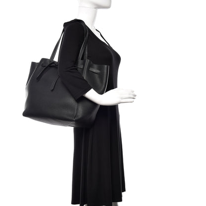 Celine Soft Grained Calfskin Small Belt Cabas Phantom Black 2 of 9