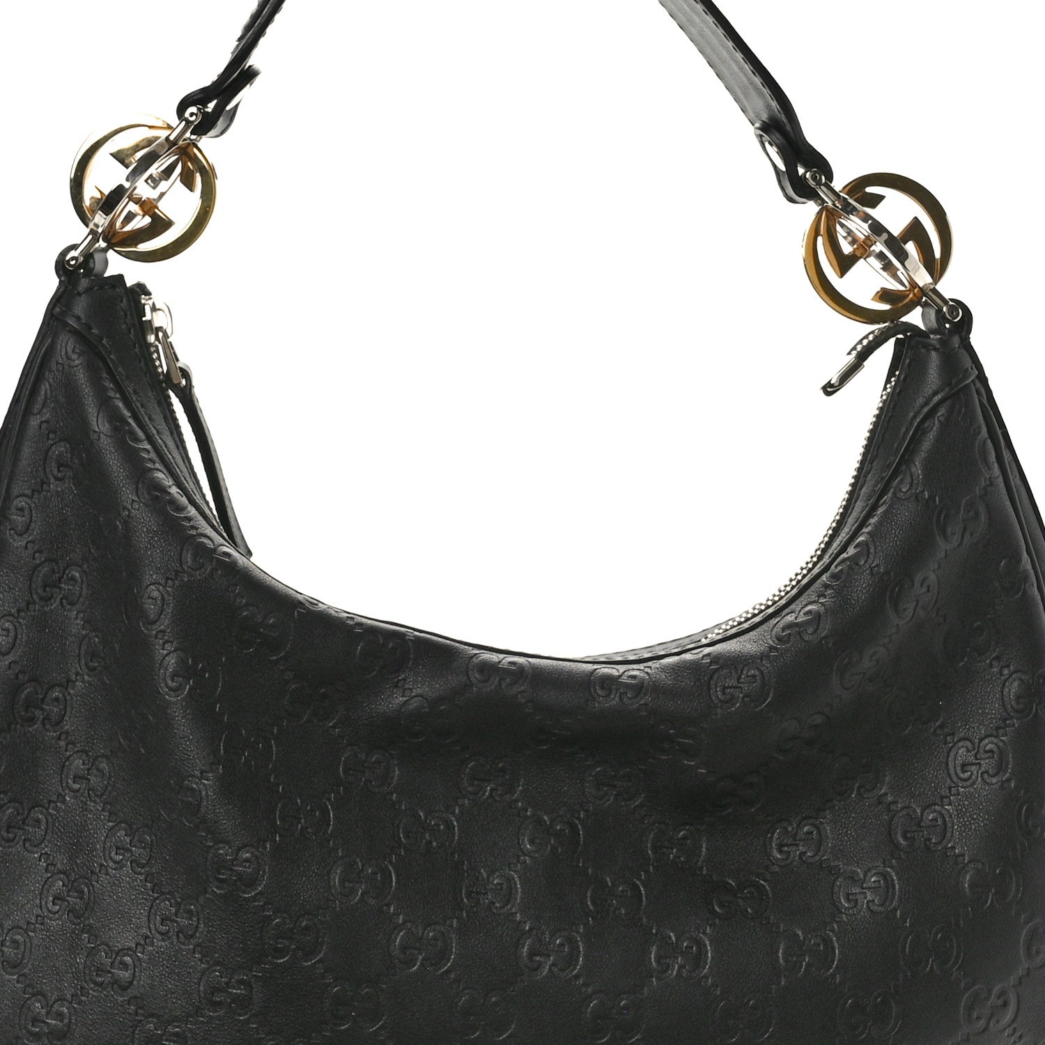 Gucci Guccissima Medium GG Twins Hobo Black 8 of 10