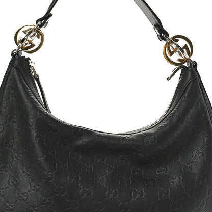 Gucci Guccissima Medium GG Twins Hobo Black 8 of 10