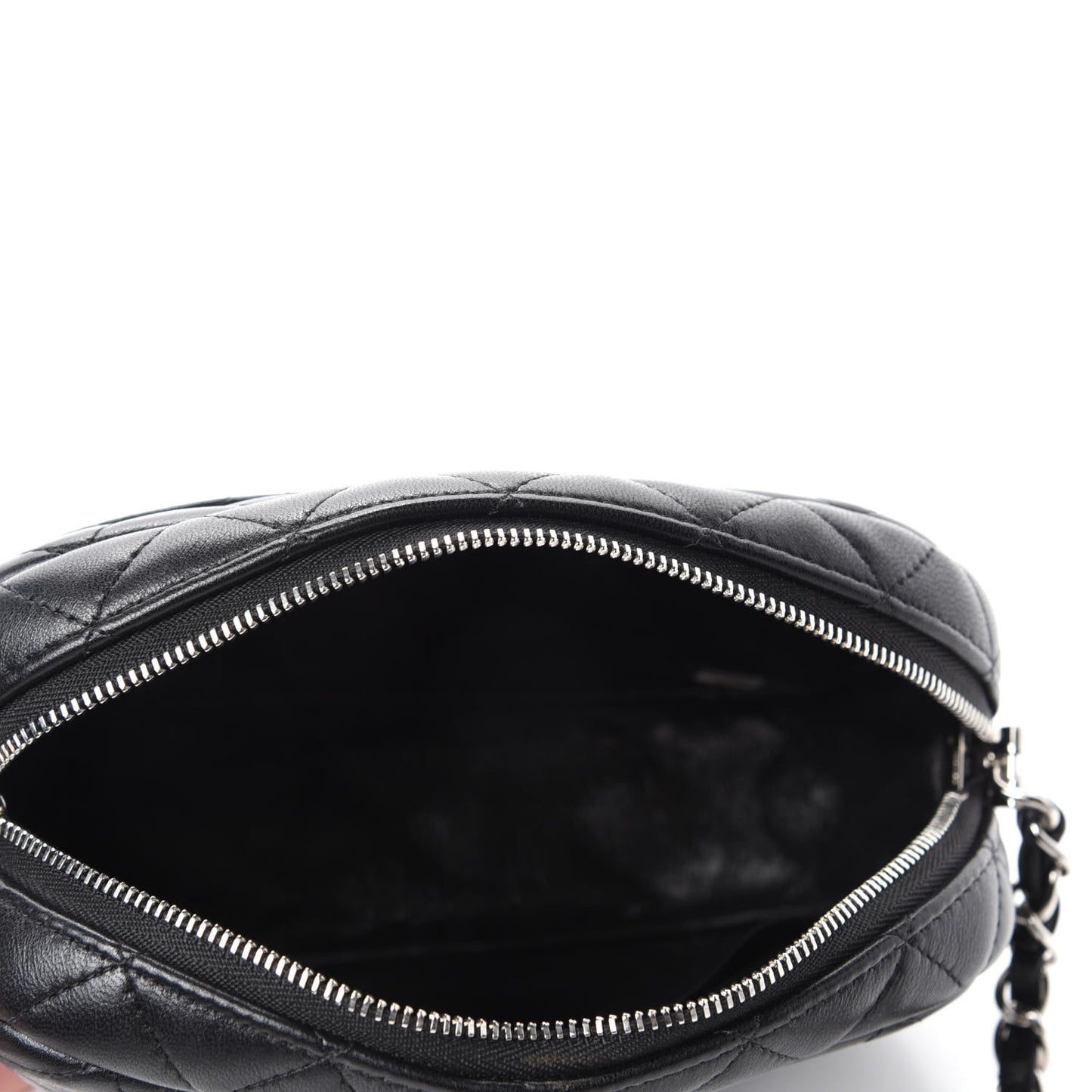 Lambskin Quilted Small Timeless Camera Case Black