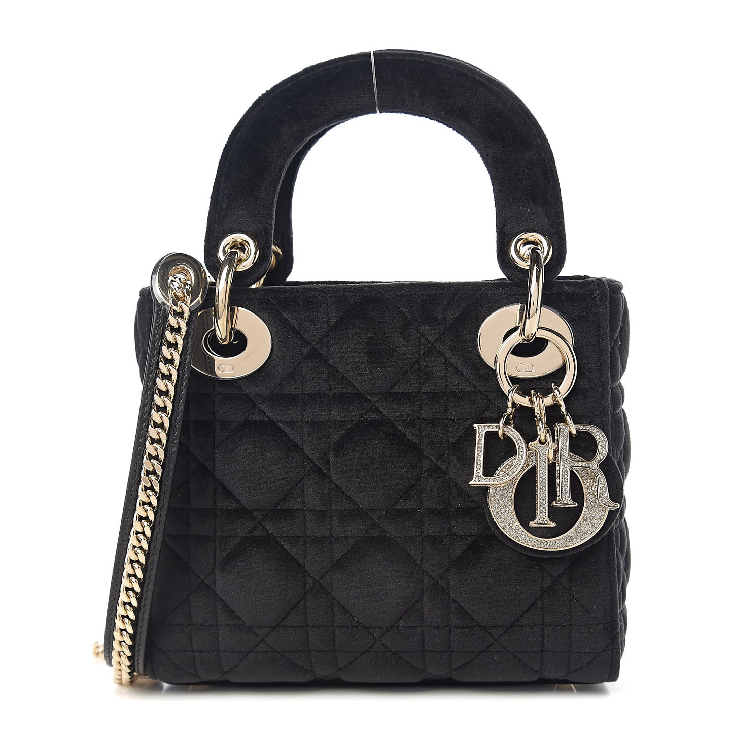 Velvet Mini Lady Dior Black