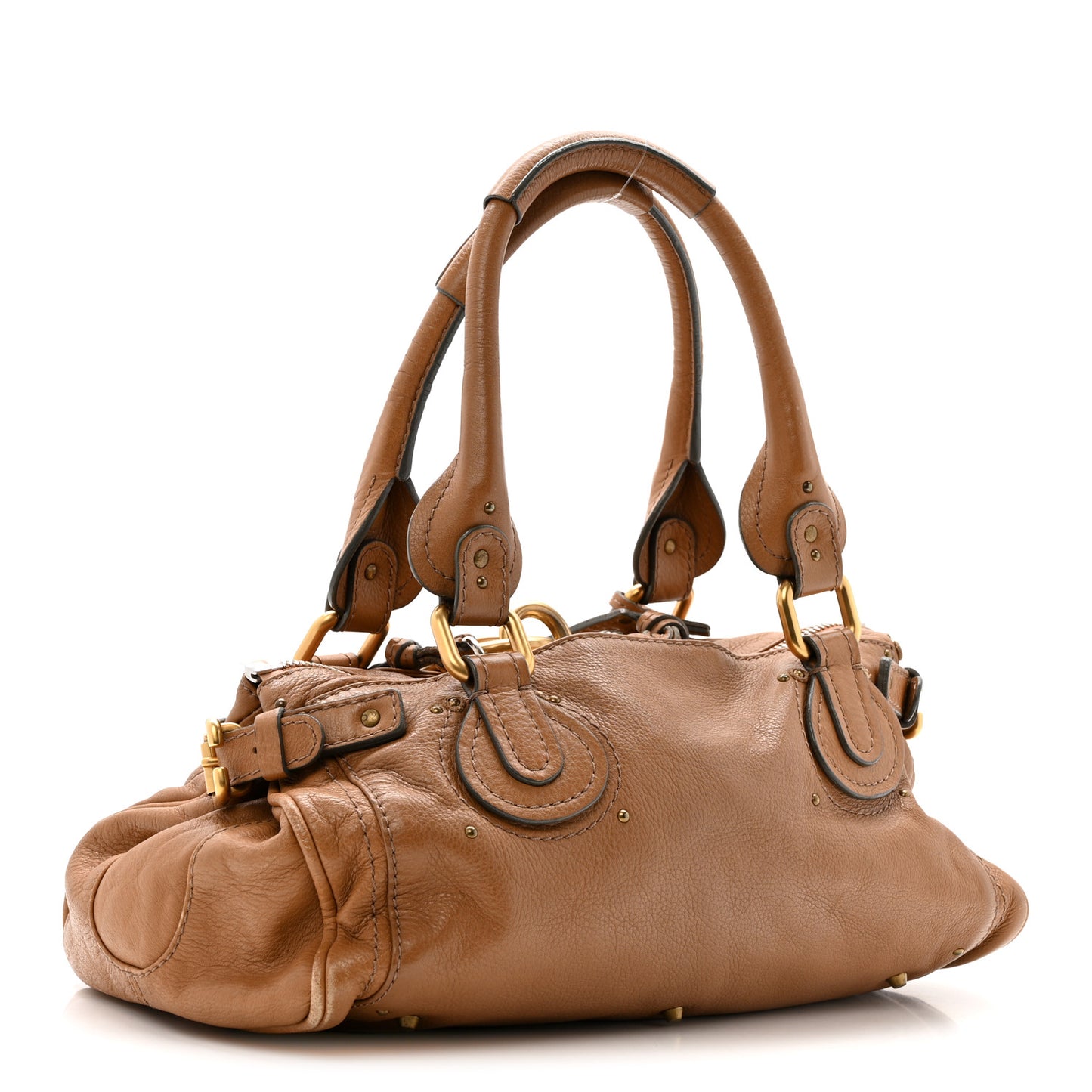 Calfskin Medium Paddington Satchel Tan