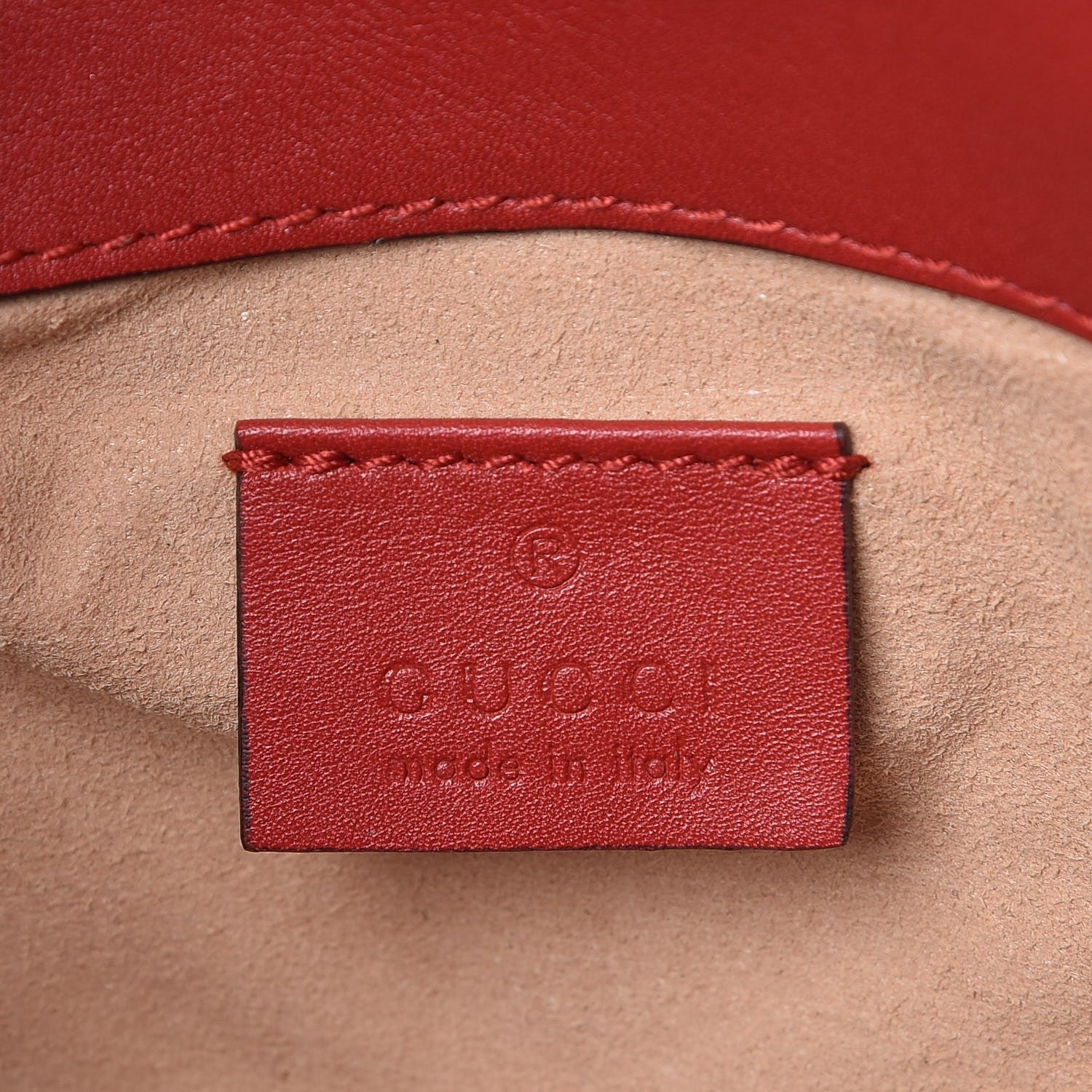 Gucci Calfskin Matelasse Super Mini GG Marmont Shoulder Bag Hibiscus Red 8 of 10