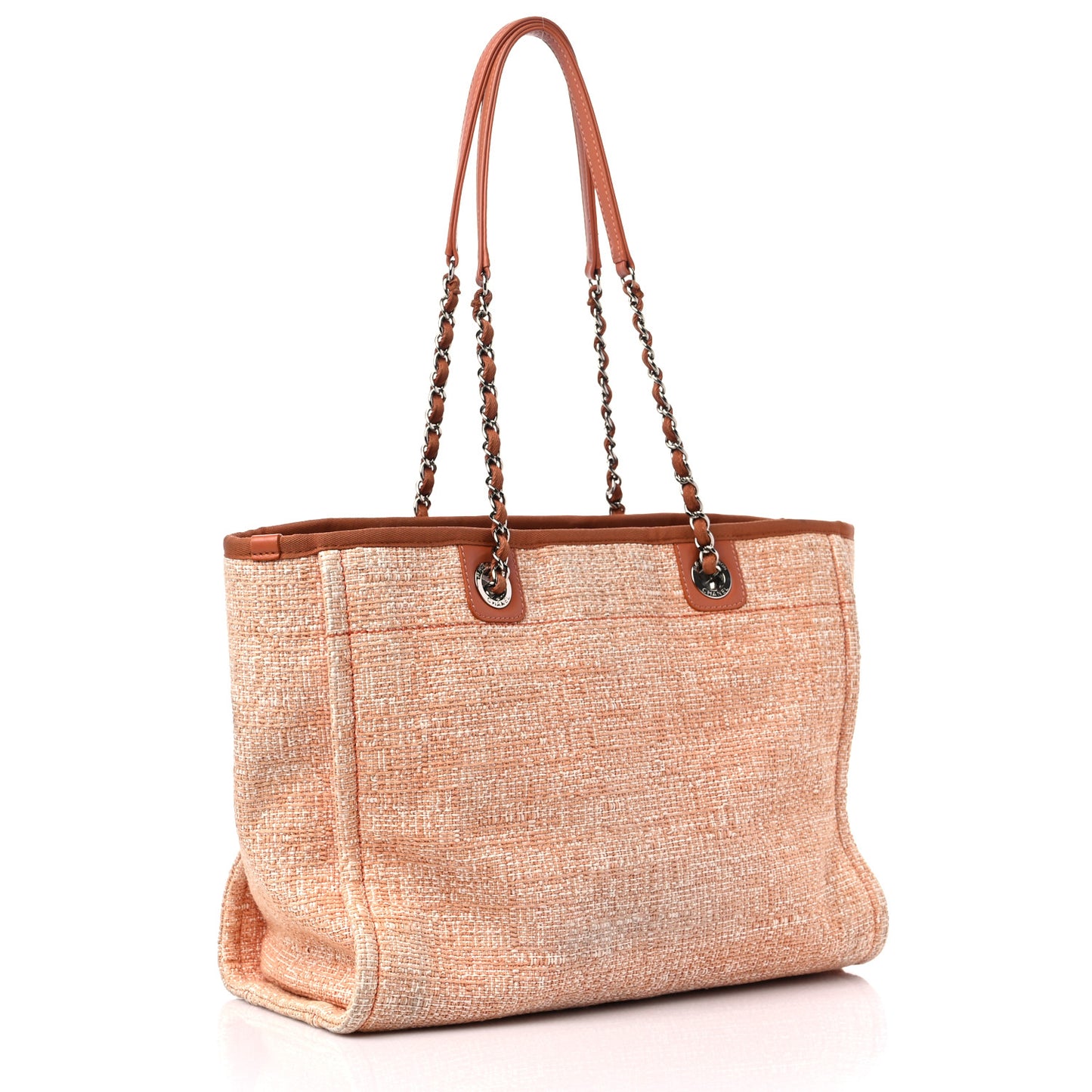 Lurex Boucle Small Deauville Tote Light Orange