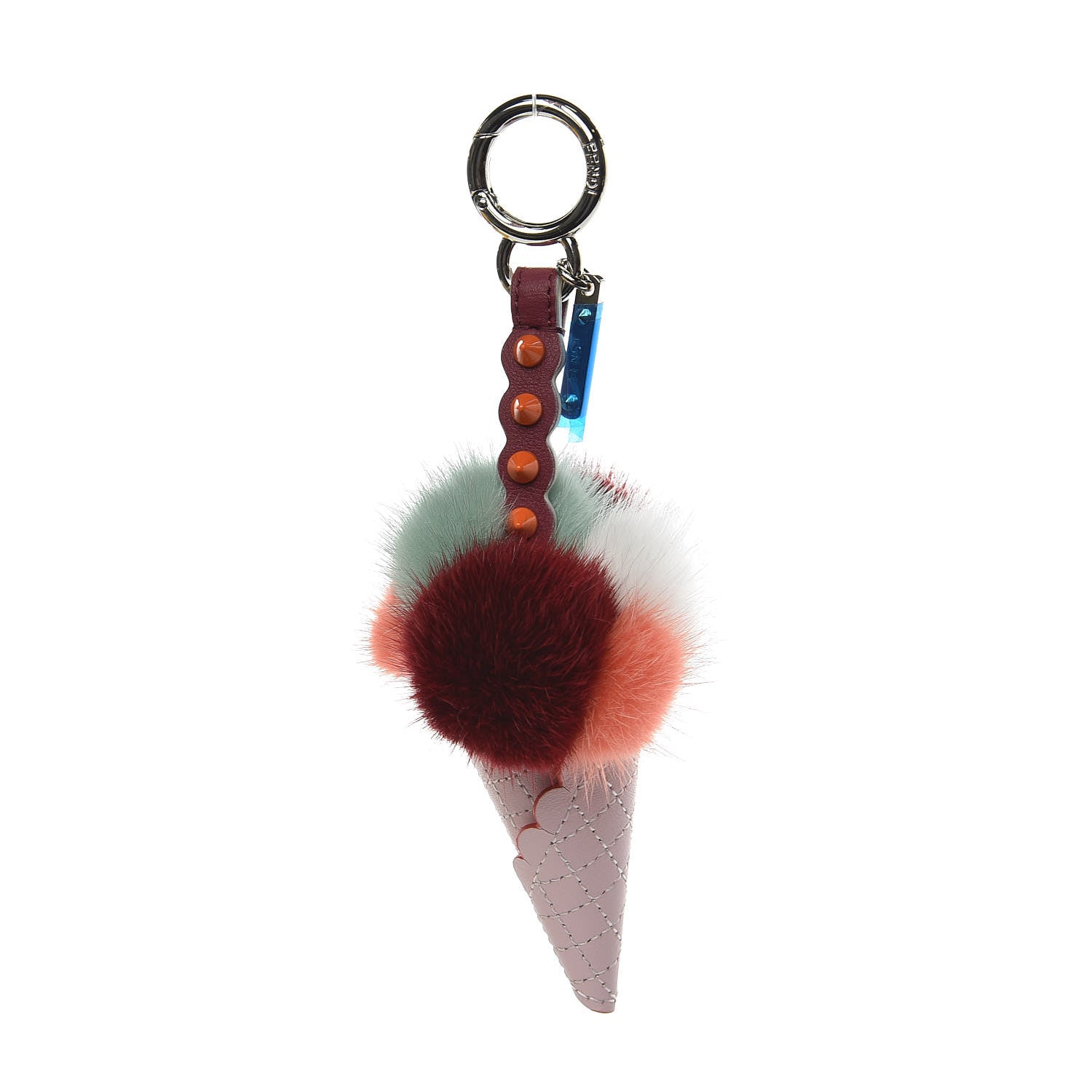 Fendi Mink Fur Calfskin Fun Fair Bag Charm Multicolor 1 of 4