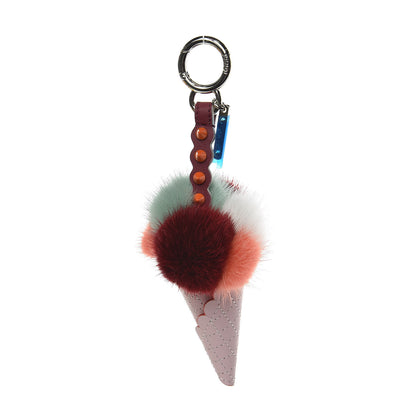 Fendi Mink Fur Calfskin Fun Fair Bag Charm Multicolor 1 of 4