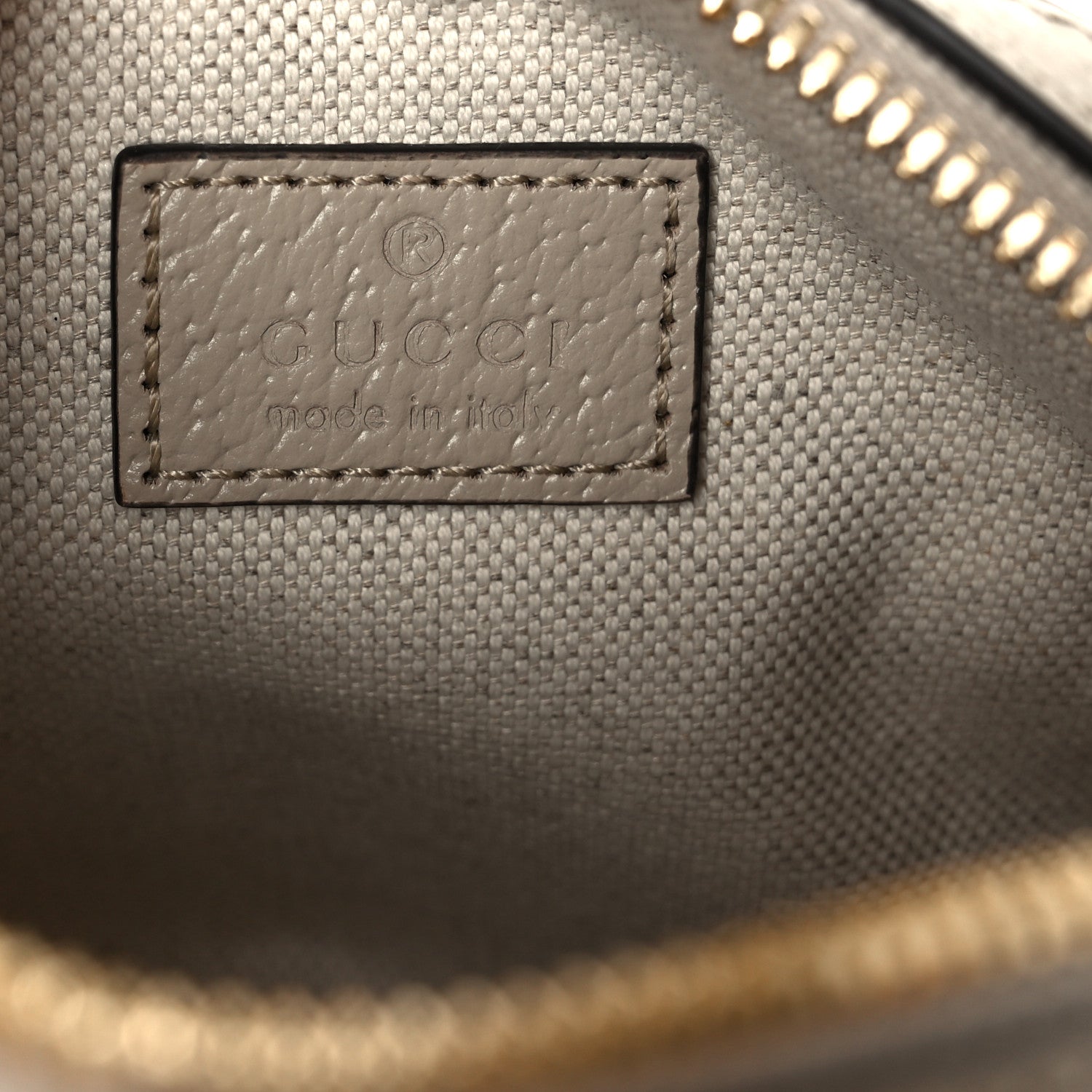 Gucci GG Supreme Monogram Textured Dollar Calfskin Web Super Mini Ophidia Top Handle Bowler Bag Beige Mystic White Oatmeal 6 of 11