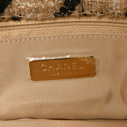 Chanel Tweed Maxi Chanel 19 Flap Beige Black 6 of 10