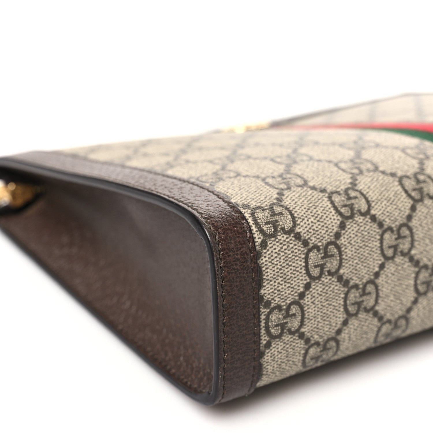 Gucci GG Supreme Monogram Web Ophidia Pouch Brown 9 of 11