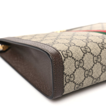 Gucci GG Supreme Monogram Web Ophidia Pouch Brown 9 of 11