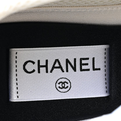 Chanel Fabric Laminated Calfskin Stretch CC Sneakers 39 White Silver 15 of 20