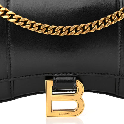 Balenciaga Shiny Box Calfskin Hourglass Chain Bag Black 7 of 10