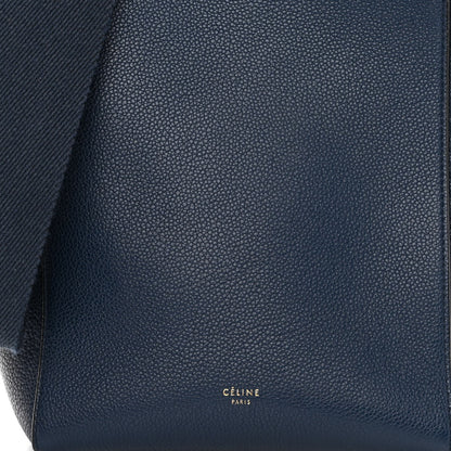 Celine Soft Grained Calfskin Small Sangle Bucket Bag Navy 7 of 9