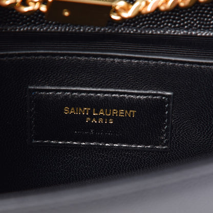 Saint Laurent Grain De Poudre Small Monogram Kate Satchel Black 6 of 6