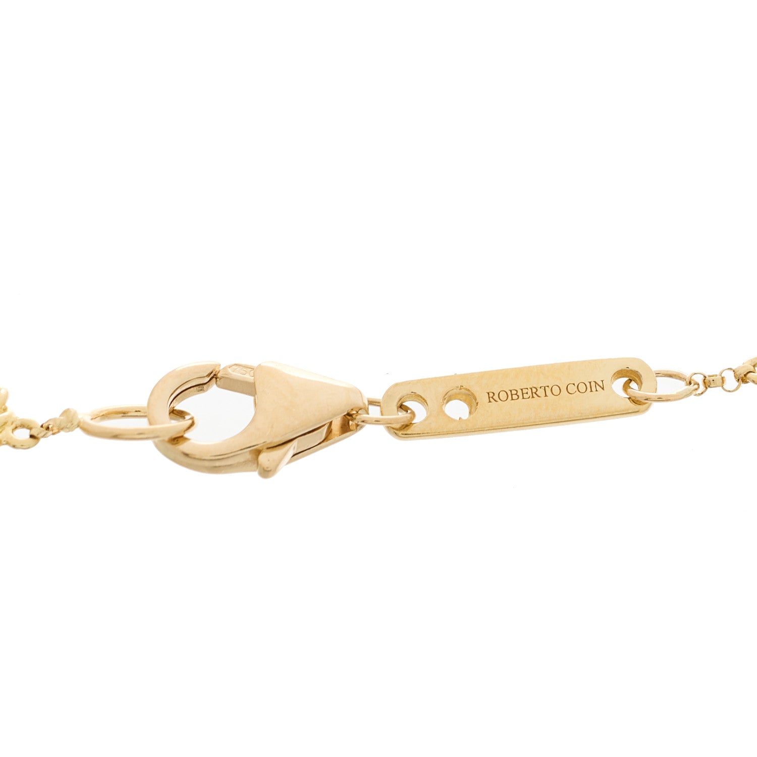 Roberto Coin 18K Yellow Gold Diamond Barooco Station Bracelet 4 of 4