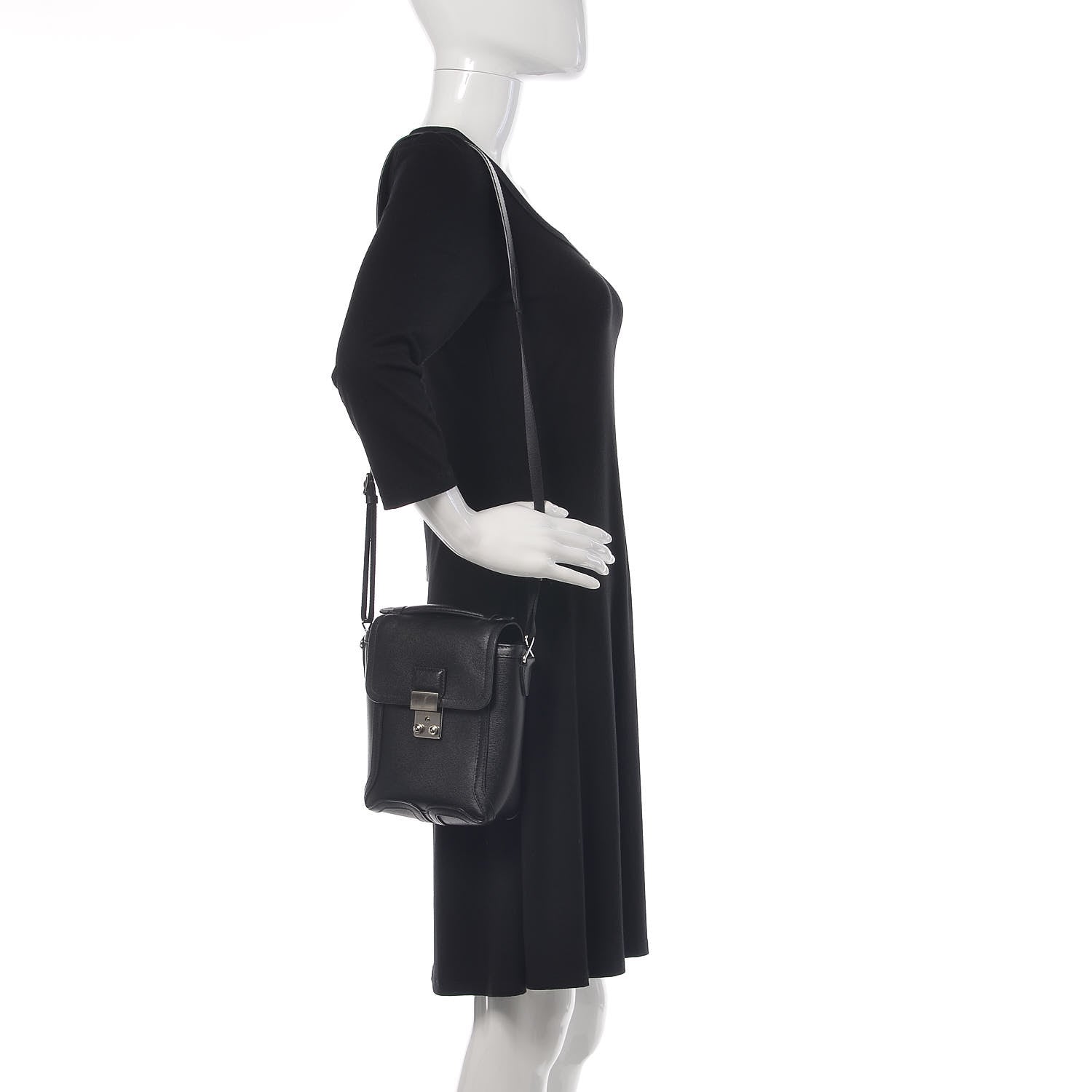 3.1 Phillip Lim 3.1 Embossed Grain Calfskin Pashli Camera Shoulder Bag Black 2 of 11