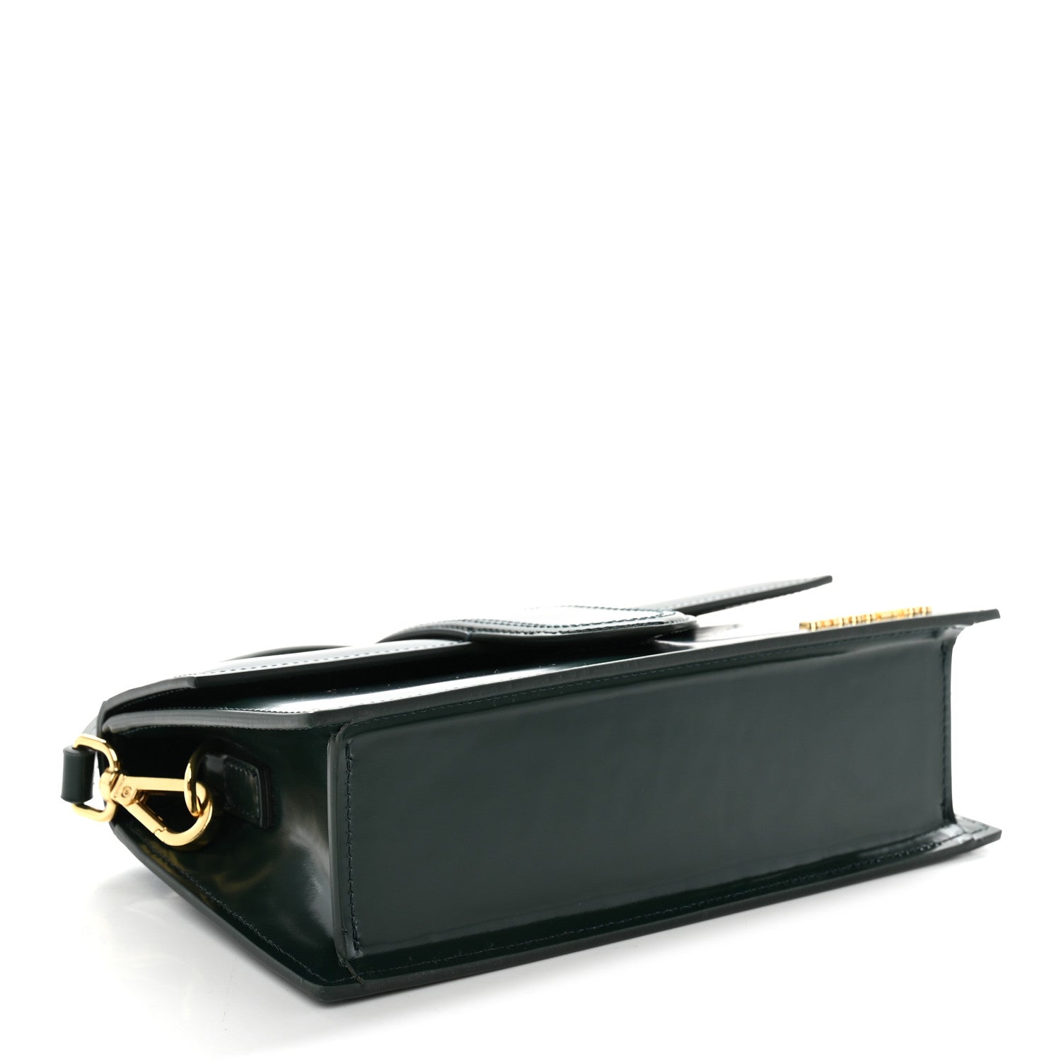 Jacquemus Glazed Calfskin Le Grand Bambino Dark Green 3 of 9