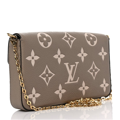 Louis Vuitton Empreinte Monogram Giant Felicie Pochette Tourterelle Creme 2 of 7