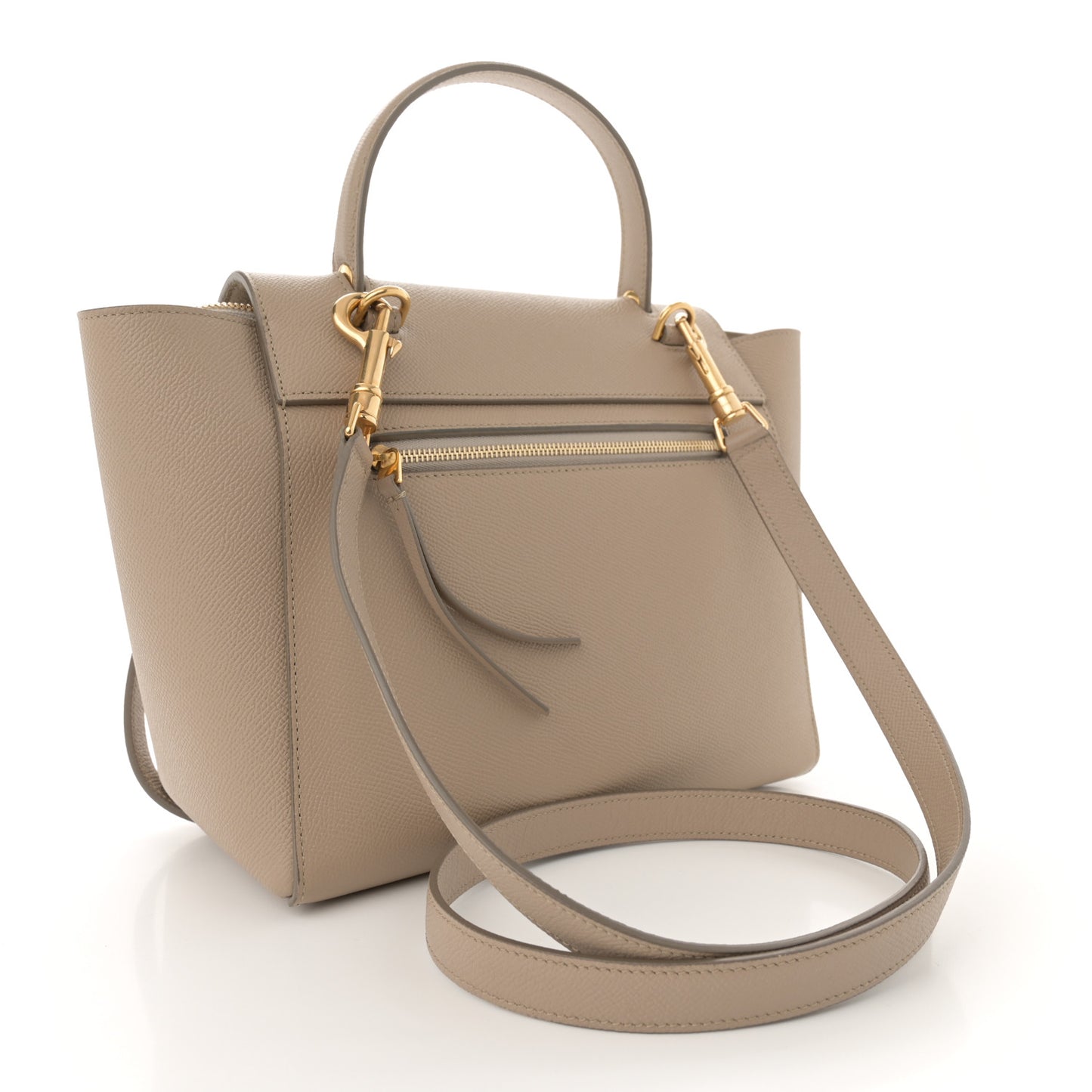 Grained Calfskin Micro Belt Bag Light Taupe