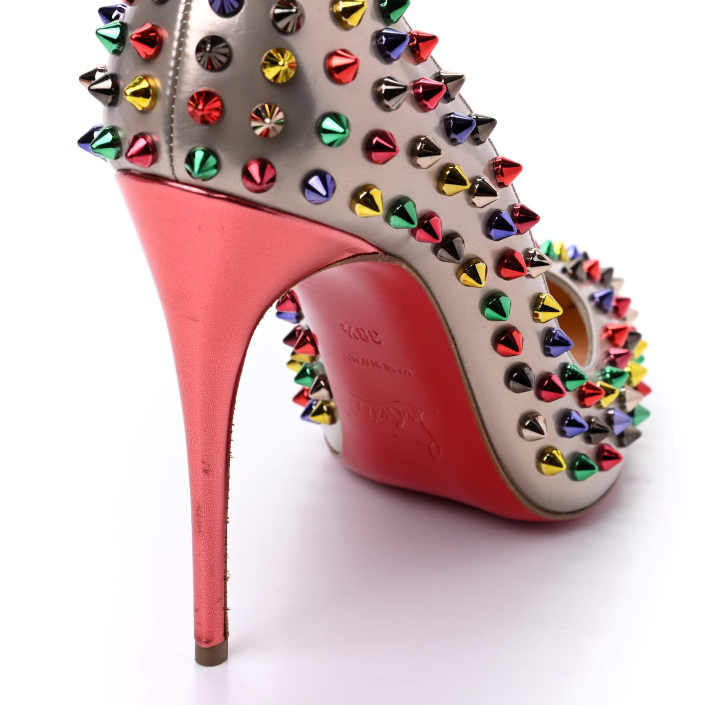 Specchio Follies Spikes 100 Pumps 38.5 Beige Multicolor