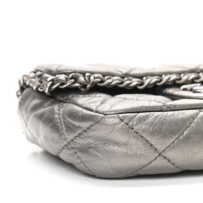 Chanel Metallic Calfskin Mini Chain Me Flap Silver 8 of 9