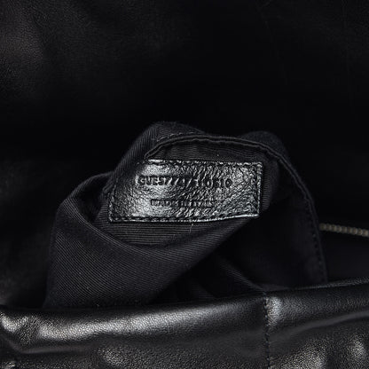 Saint Laurent Lambskin Quilted Medium Loulou Puffer Monogram Chain Satchel Black 7 of 14