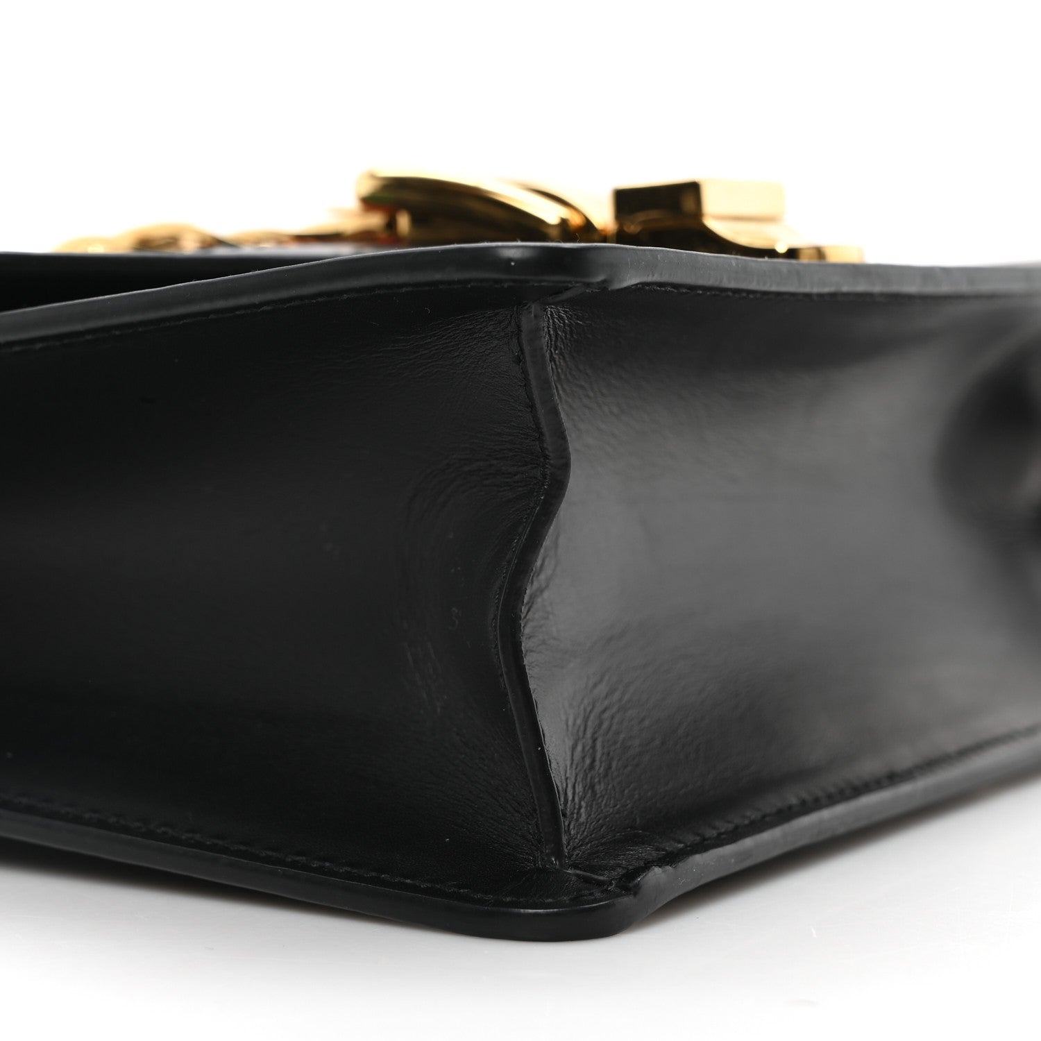 Gucci Calfskin Mini Sylvie Chain Shoulder Bag Black 9 of 10