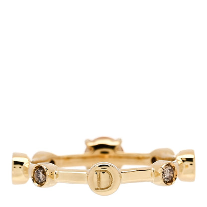 Damiani 18K Yellow Gold Diamond Citrine Band Ring 53 6.5 3 of 5