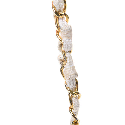 Chanel Woven Raffia Quilted CC Fringe Flap White 18 of 20