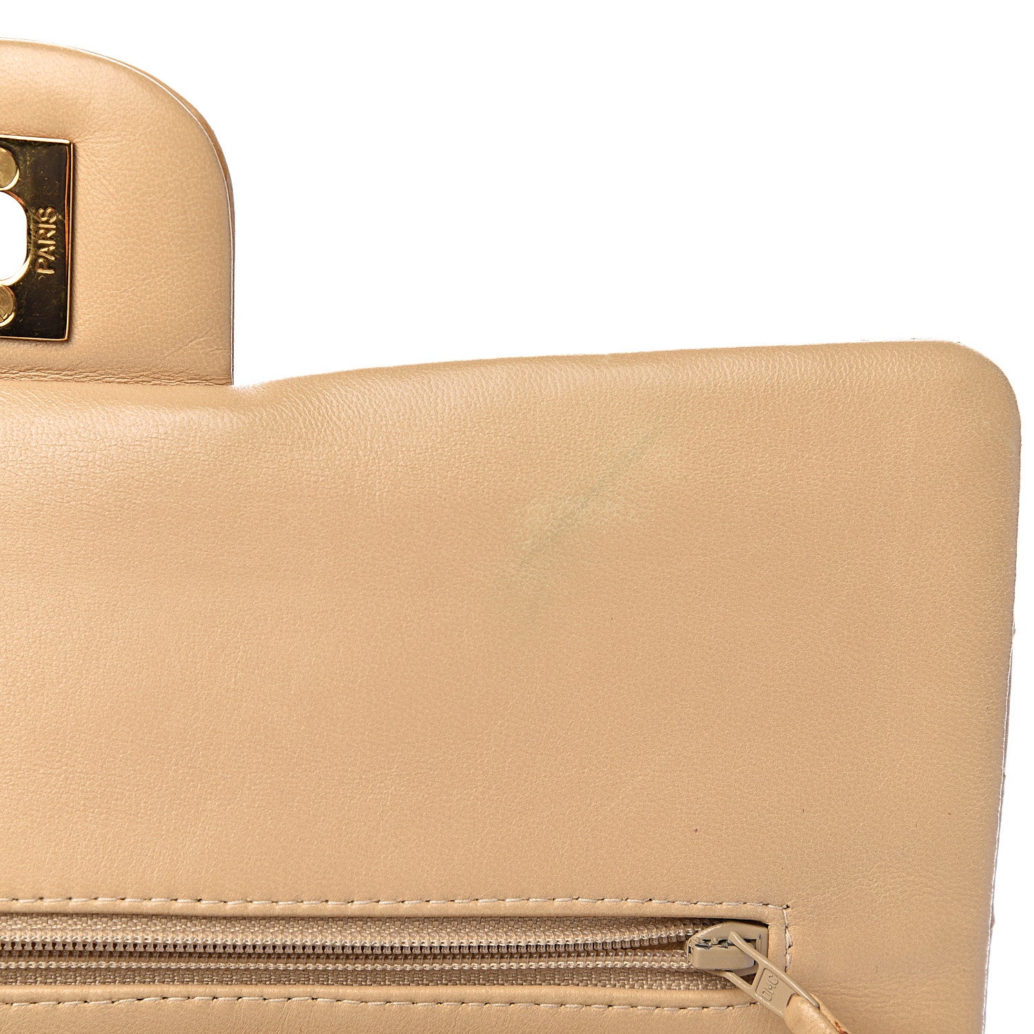 Chanel Lambskin Quilted Medium Double Flap Beige 8 of 15