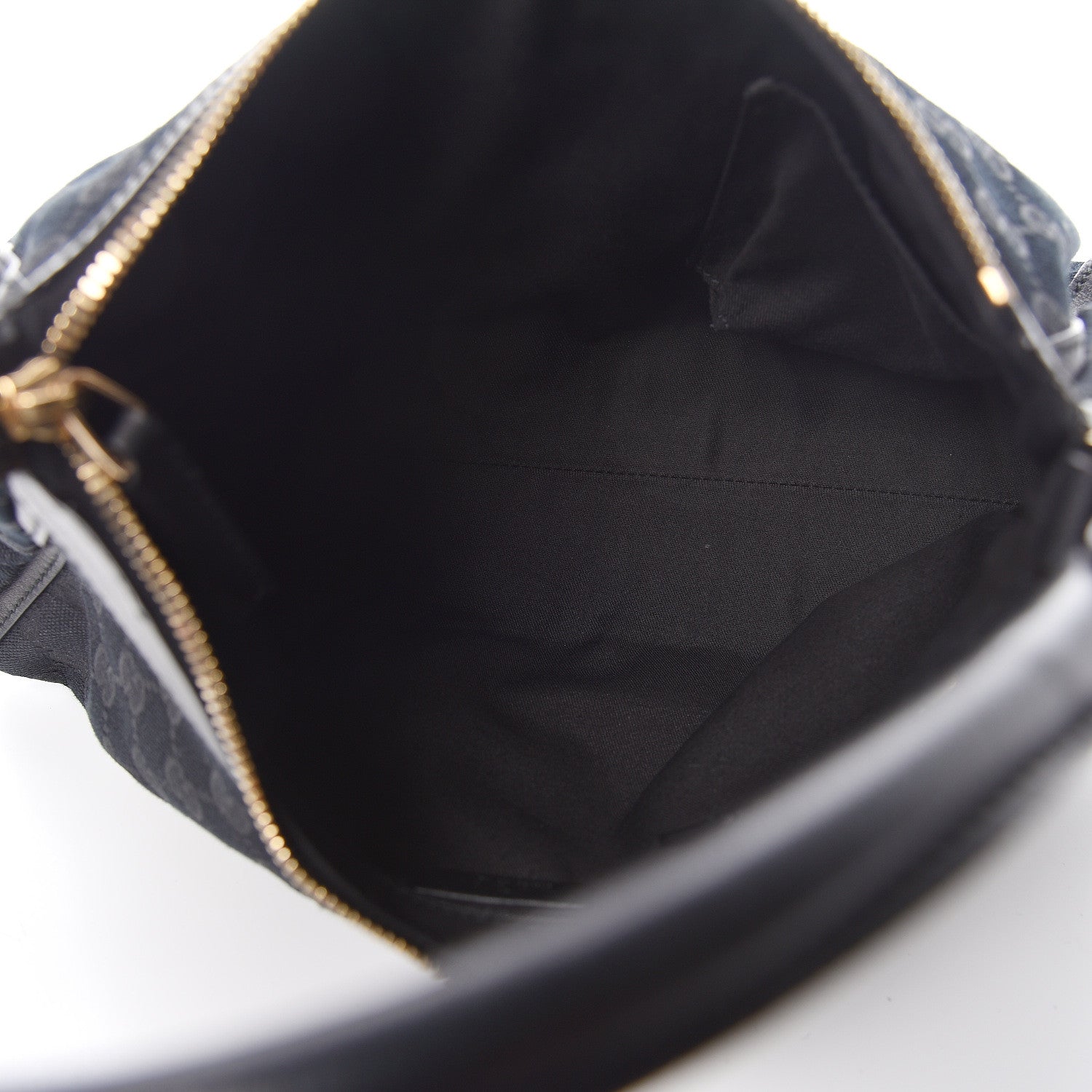 Gucci Monogram Medium D Gold Ring Hobo Black 5 of 12