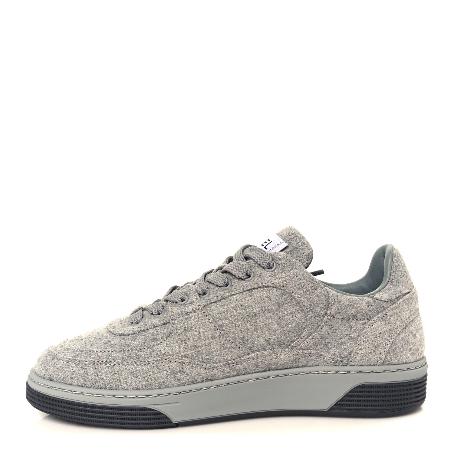 Chanel Wool Mixed Fibers Womens CC Sneakers 36 Light Grey 1 of 11