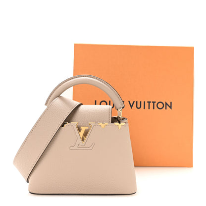 Louis Vuitton Taurillon Embellished Flower Crown Mini Capucines Galet 10 of 10