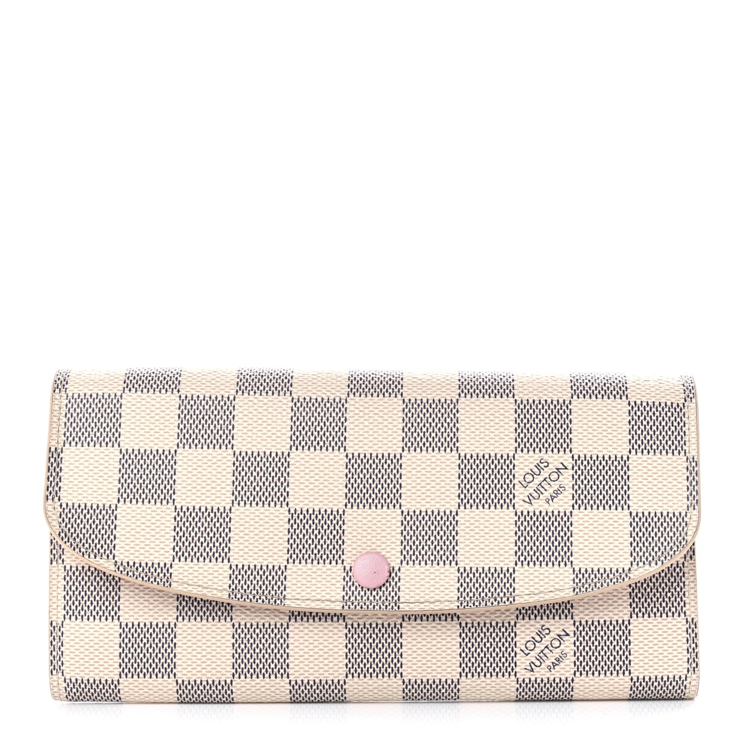 Louis Vuitton Damier Azur Emilie Wallet Rose Ballerine 1 of 11