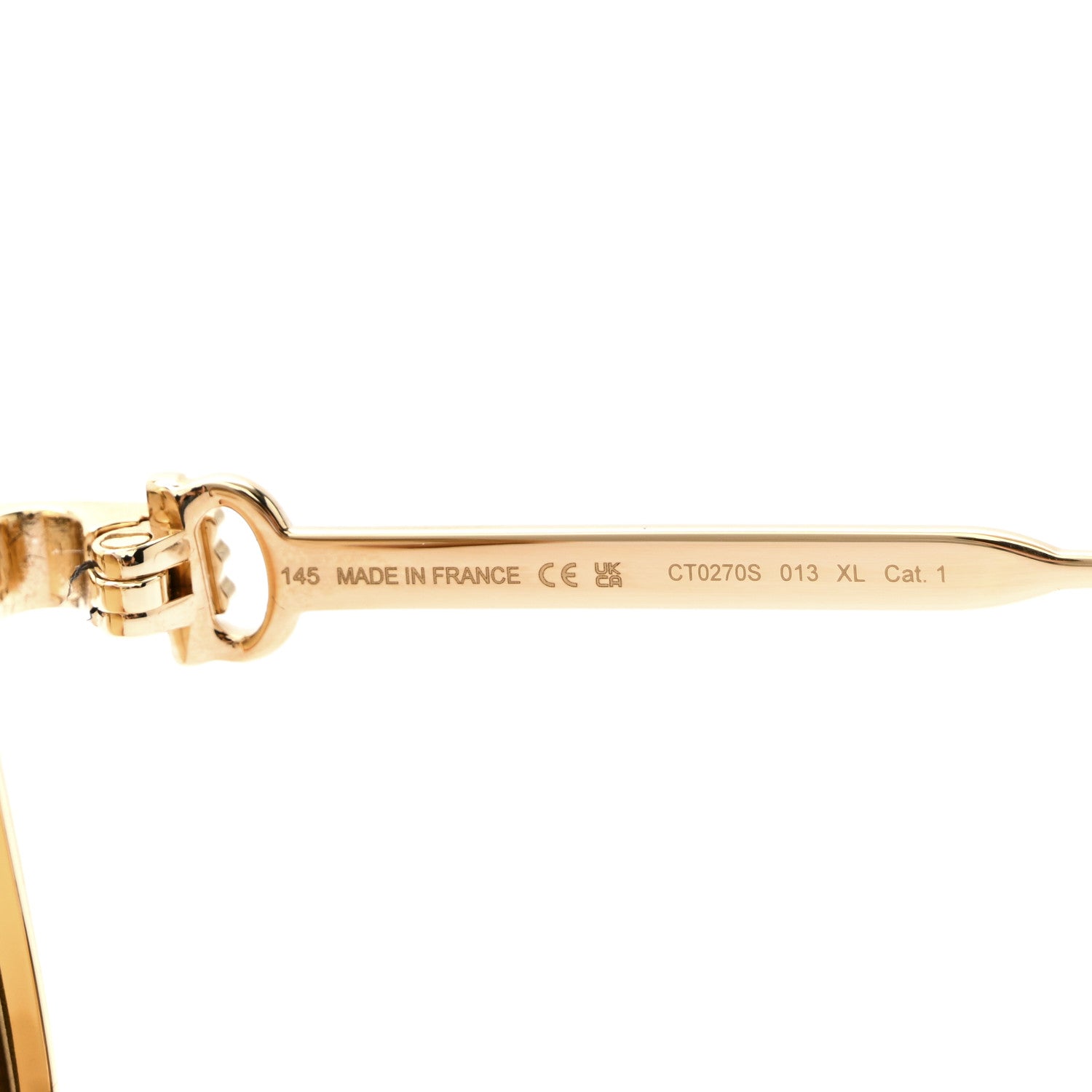 Cartier Metal Premiere De Cartier Sunglasses CT0270S Gold Orange 6 of 6