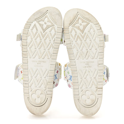 Louis Vuitton LV X TM Monogram Multicolor Bom Dia Comfort Mule Sandals 38.5 White 6 of 8