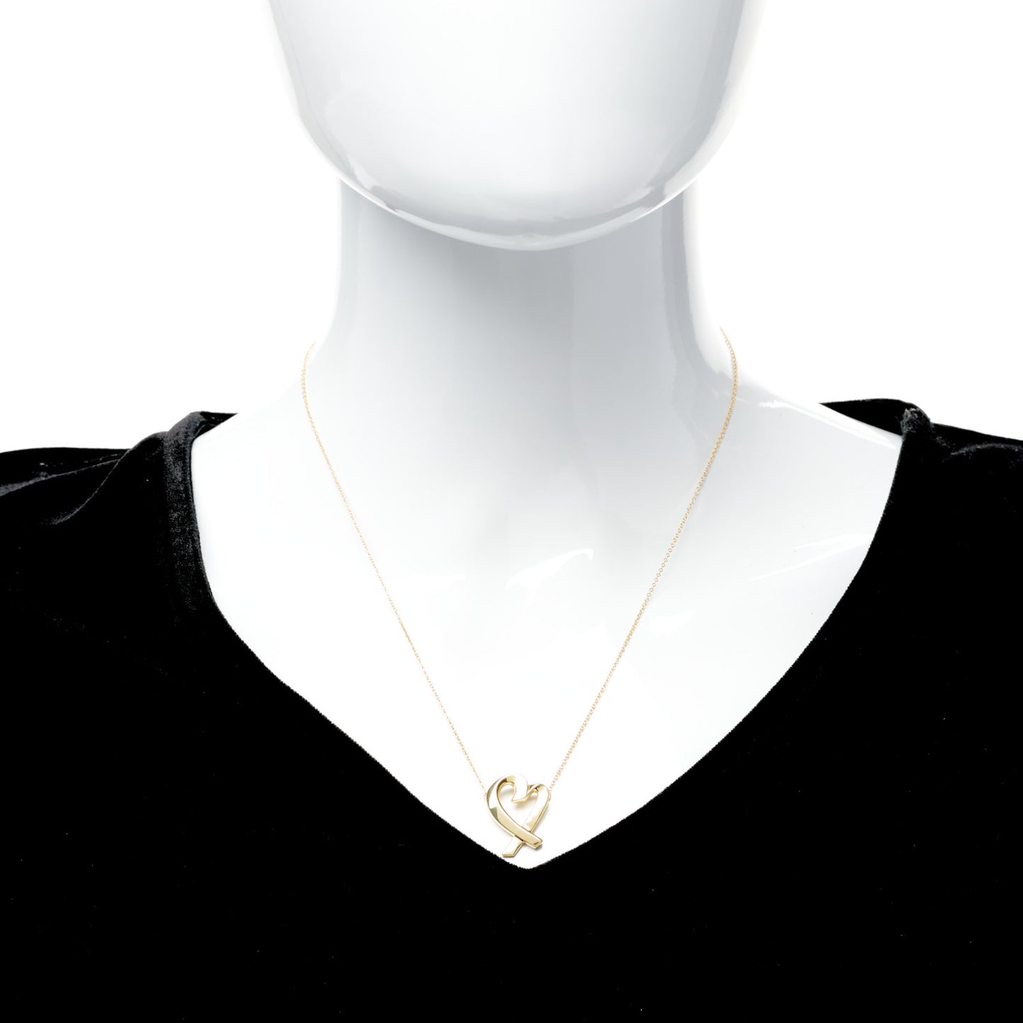 18K Yellow Gold Medium Paloma Picasso Loving Heart Necklace