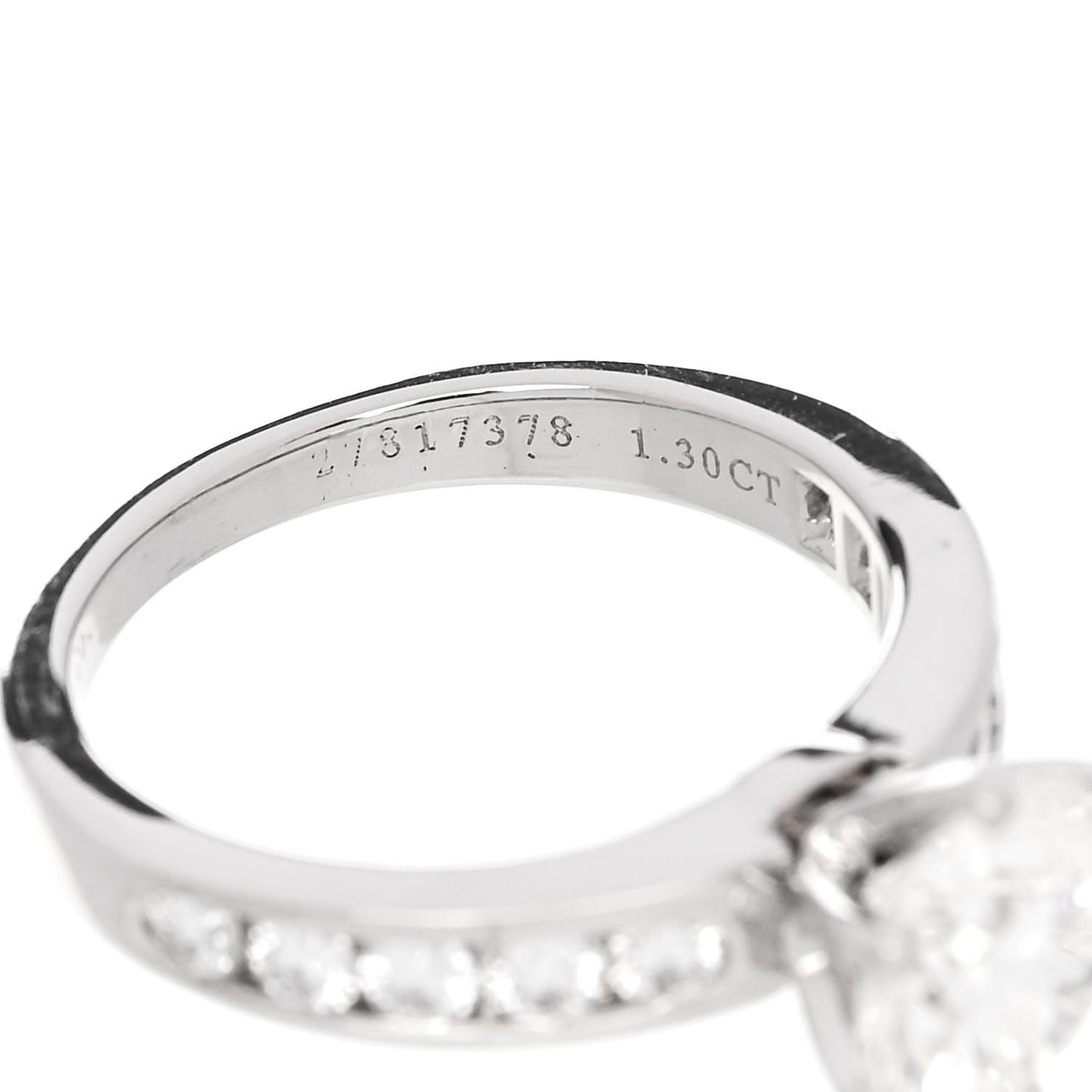 Platinum Diamond 1.30ct Channel-Set Engagement Ring 46 3.75