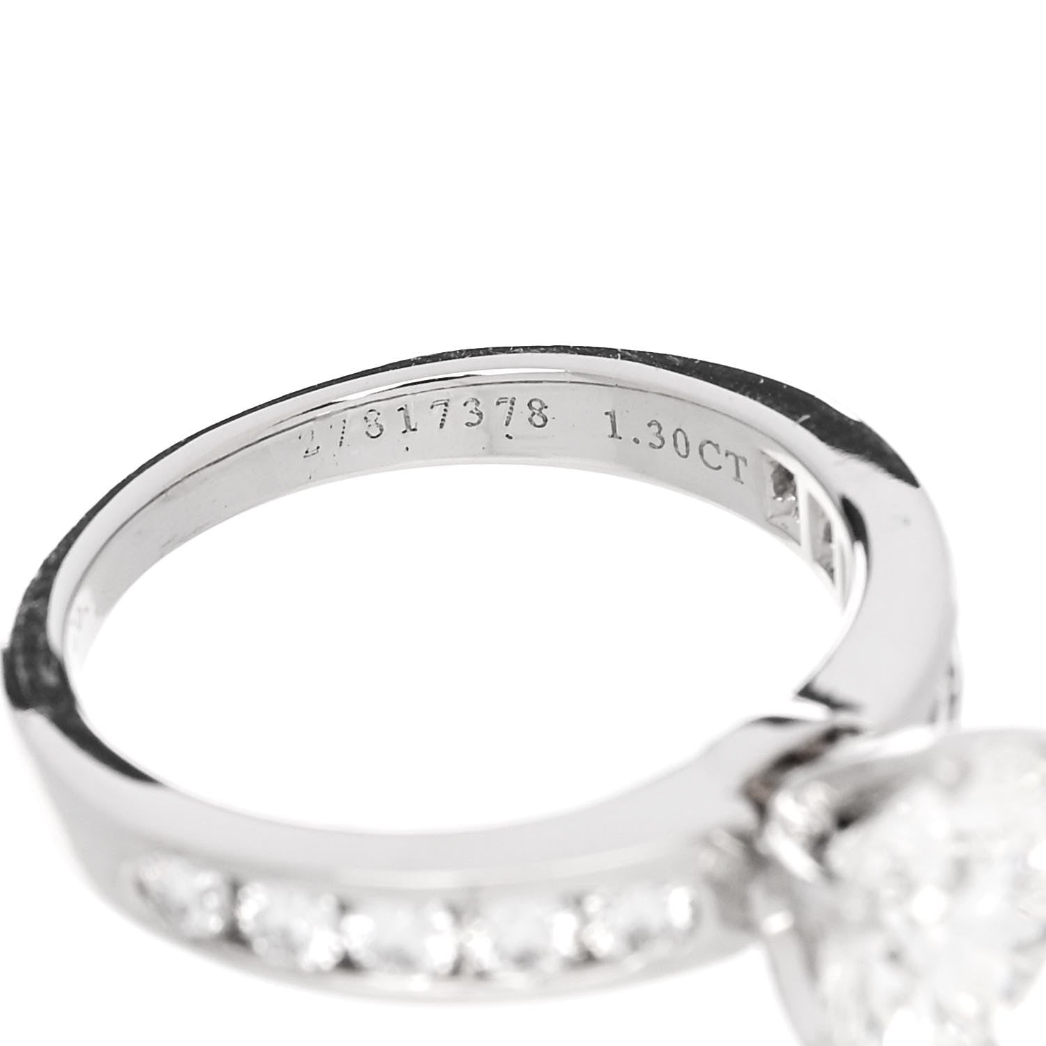 Tiffany Platinum Diamond 1.30ct Channel-Set Engagement Ring 46 3.75 6 of 7