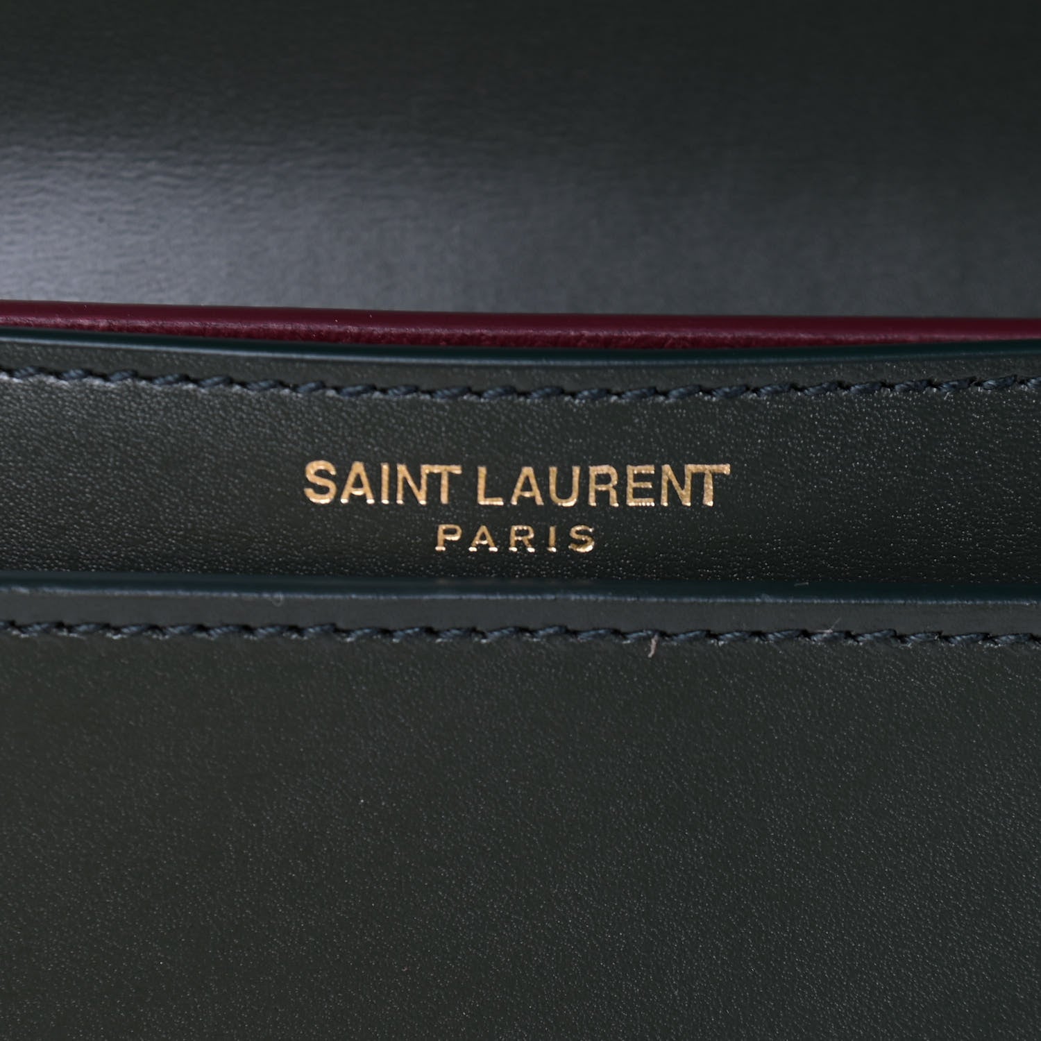 Saint Laurent Smooth Calfskin Monogram Cassandra Clasp Bag Dark Green 9 of 9
