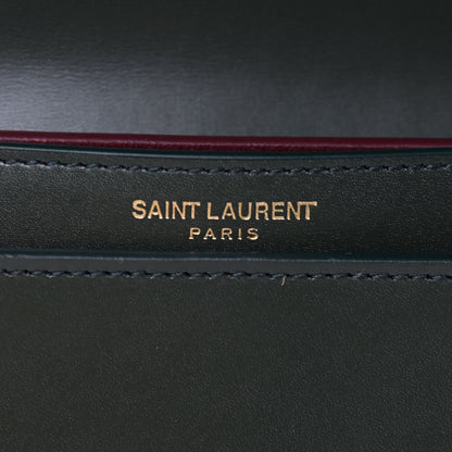 Saint Laurent Smooth Calfskin Monogram Cassandra Clasp Bag Dark Green 9 of 9