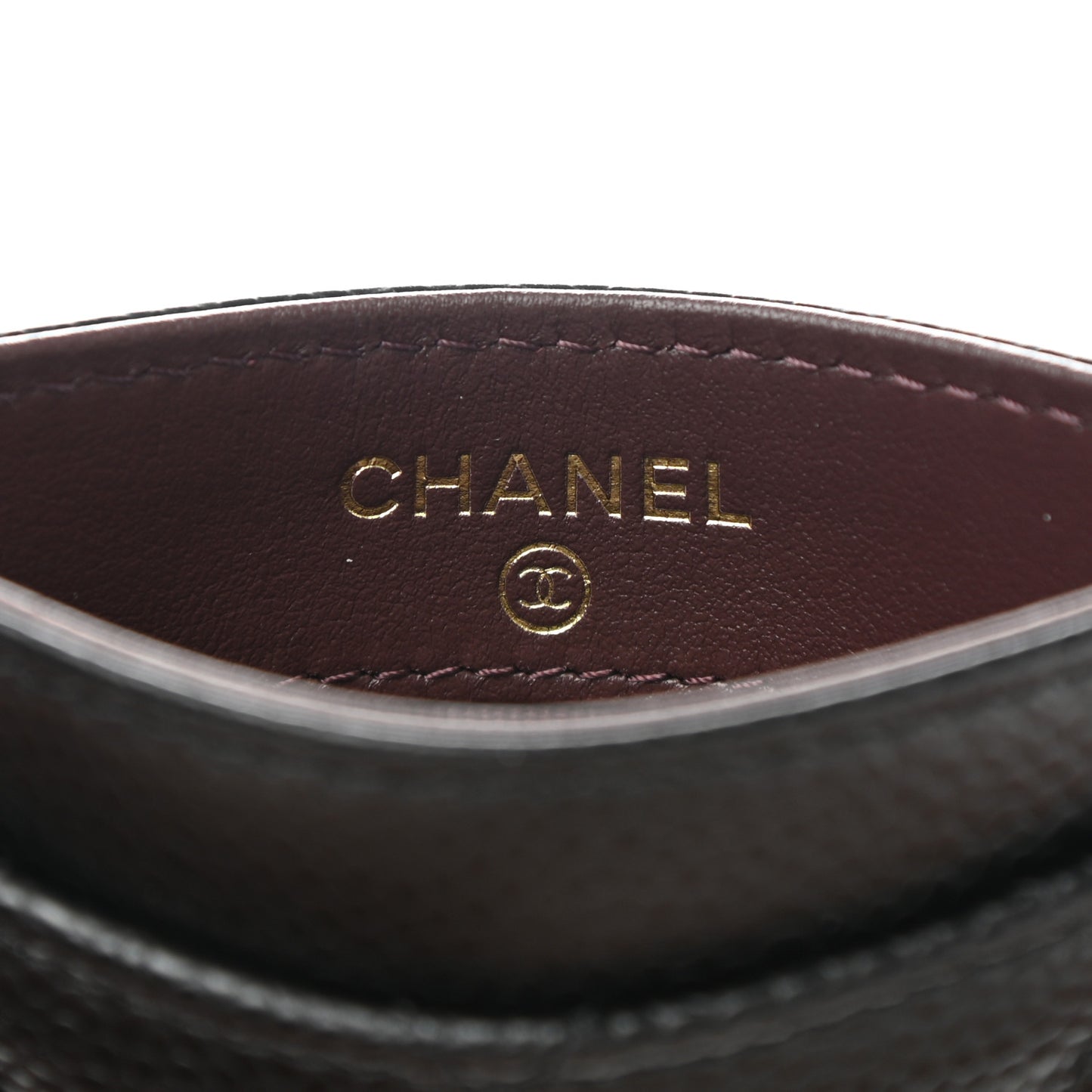 Caviar Quilted Card Holder Black
