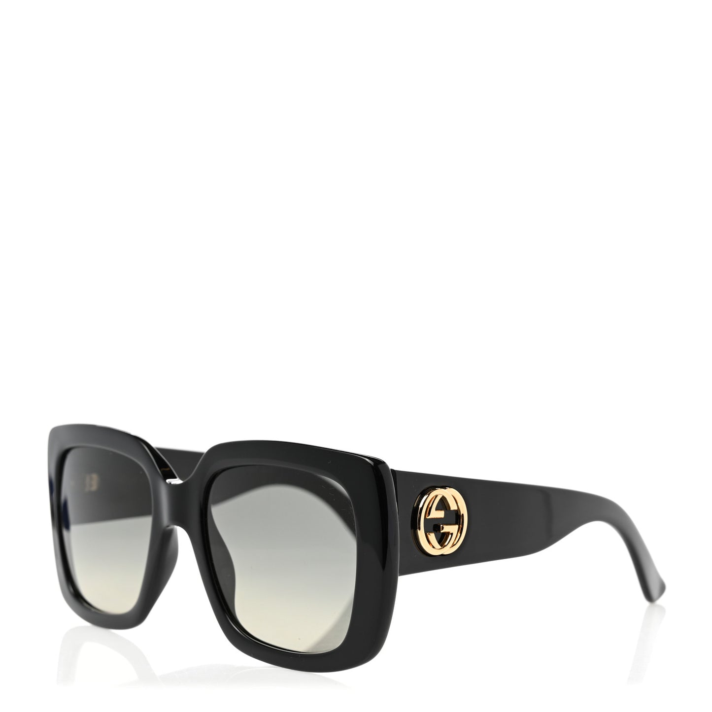 Acetate Square Frame Sunglasses GG0141S Black