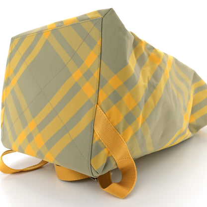 Burberry Nylon Nova Check Roll Backpack Hunter 10 of 10