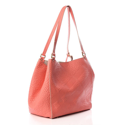 Burberry Signature Grain Calfskin Check Embossed Small Canterbury Tote Rose Pink 2 of 10