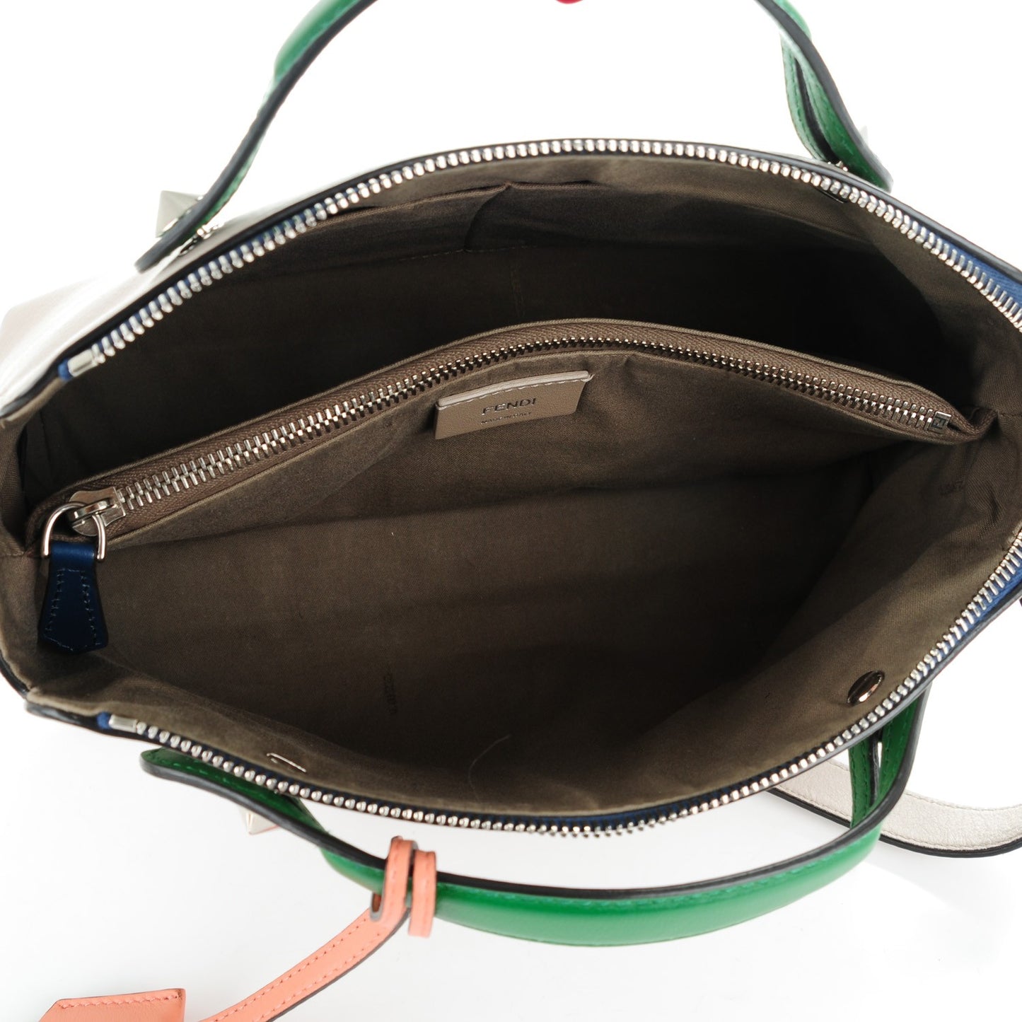Vitello Dolce 4 Color Medium By The Way Boston Bag Grigio Polvere Emerald Multicolor
